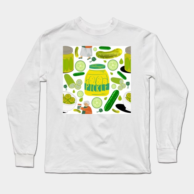 It’s a Pickle Party! Long Sleeve T-Shirt by GemmasGems